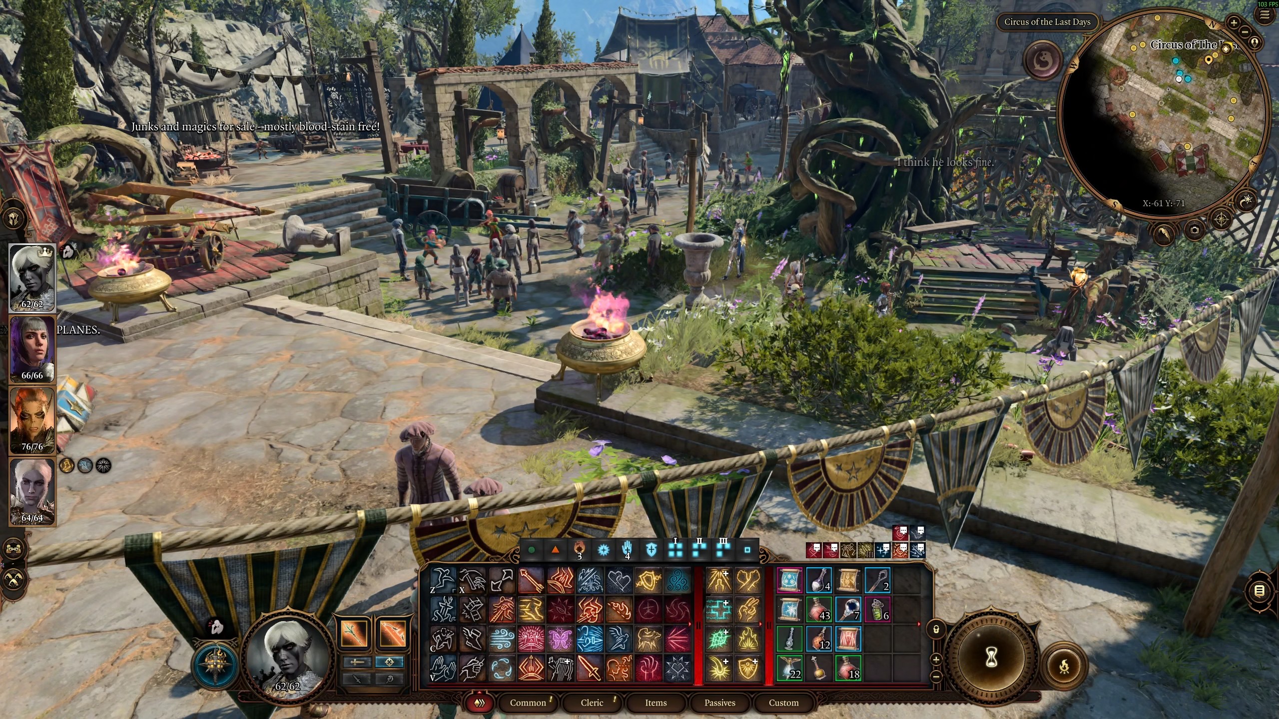 Baldur’s Gate 3 (Act 3) at 1440p on ultra under Windows 11, xess balanced. 2xVF Simultaneous, one is idle.