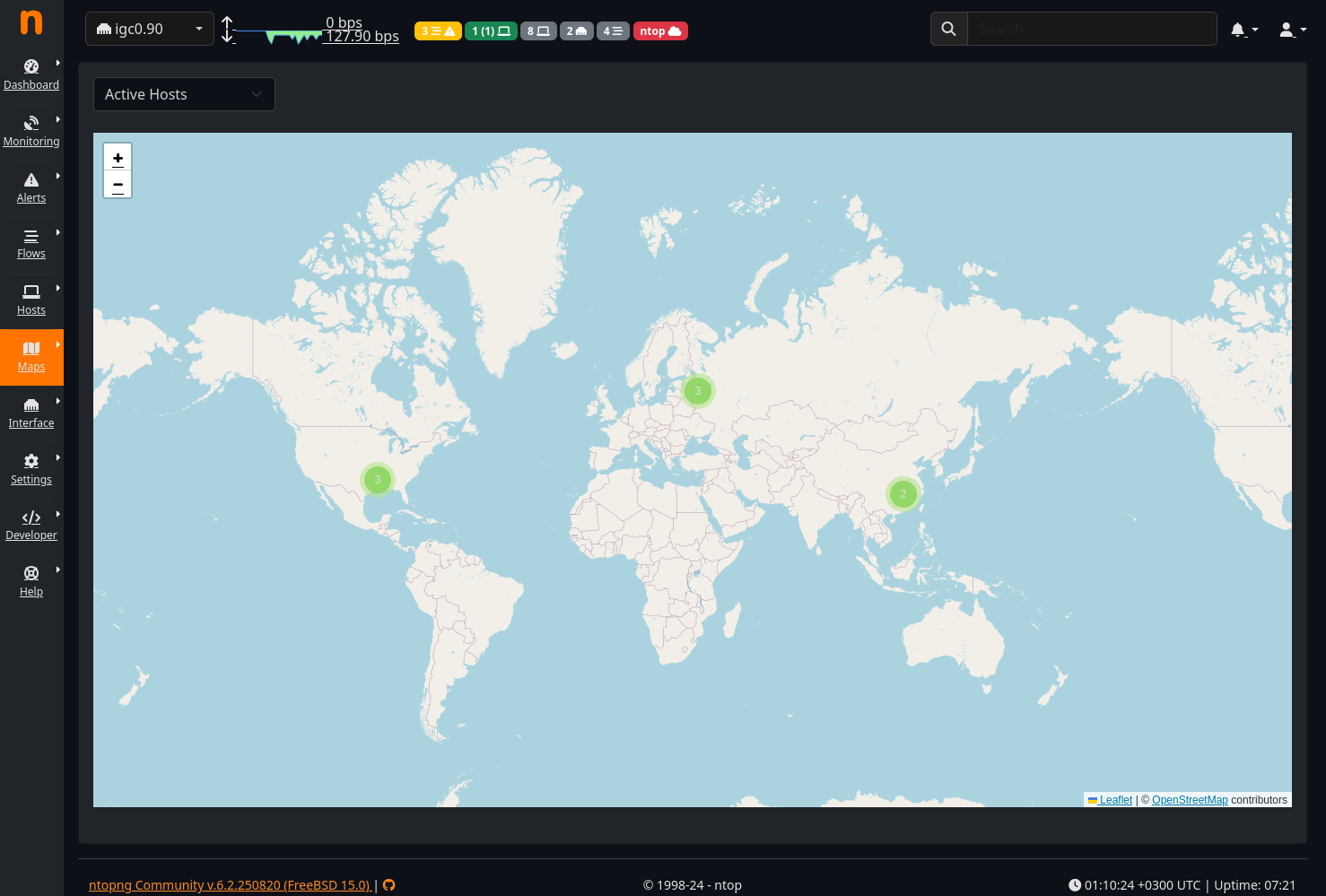 ntopng map view