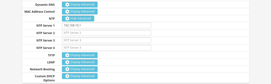pfSense dhcp configuration
