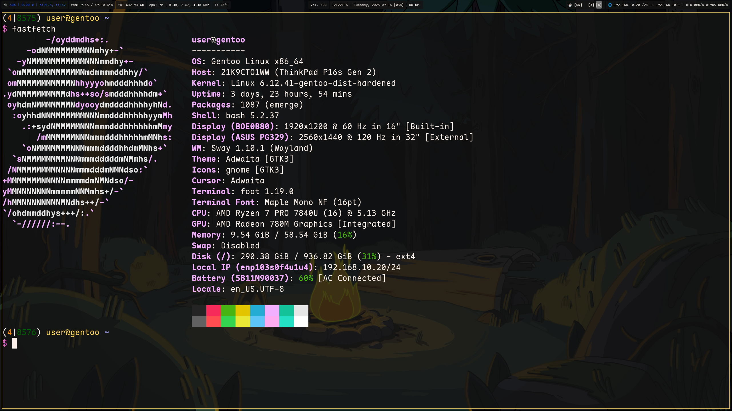 Wayland desktop environment on SwayWM